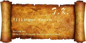 Tillinger Kevin névjegykártya