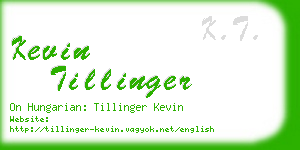 kevin tillinger business card